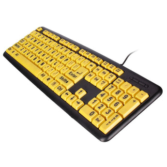Computer Gaming Keyboard USB Wired High Contrast