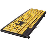 Computer Gaming Keyboard USB Wired High Contrast